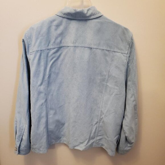 Women's Aldred Dunner button Blouse or Jacket, Size 16, Blue, Floral, Bling, - Picture 3 of 3